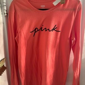 Victoria's Secret Pink Long Sleeve Tee - Coral